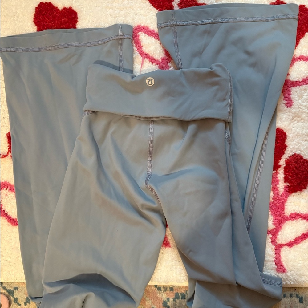 lululemon athletica Gray Fold-Over Waist Yoga Pants